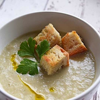 Roasted Fennel and Broccoli (Stem) Soup