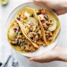 Easy Chili Lime Fish Tacos with Peach Salsa