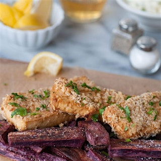 Oven-Fried Fish and Chips