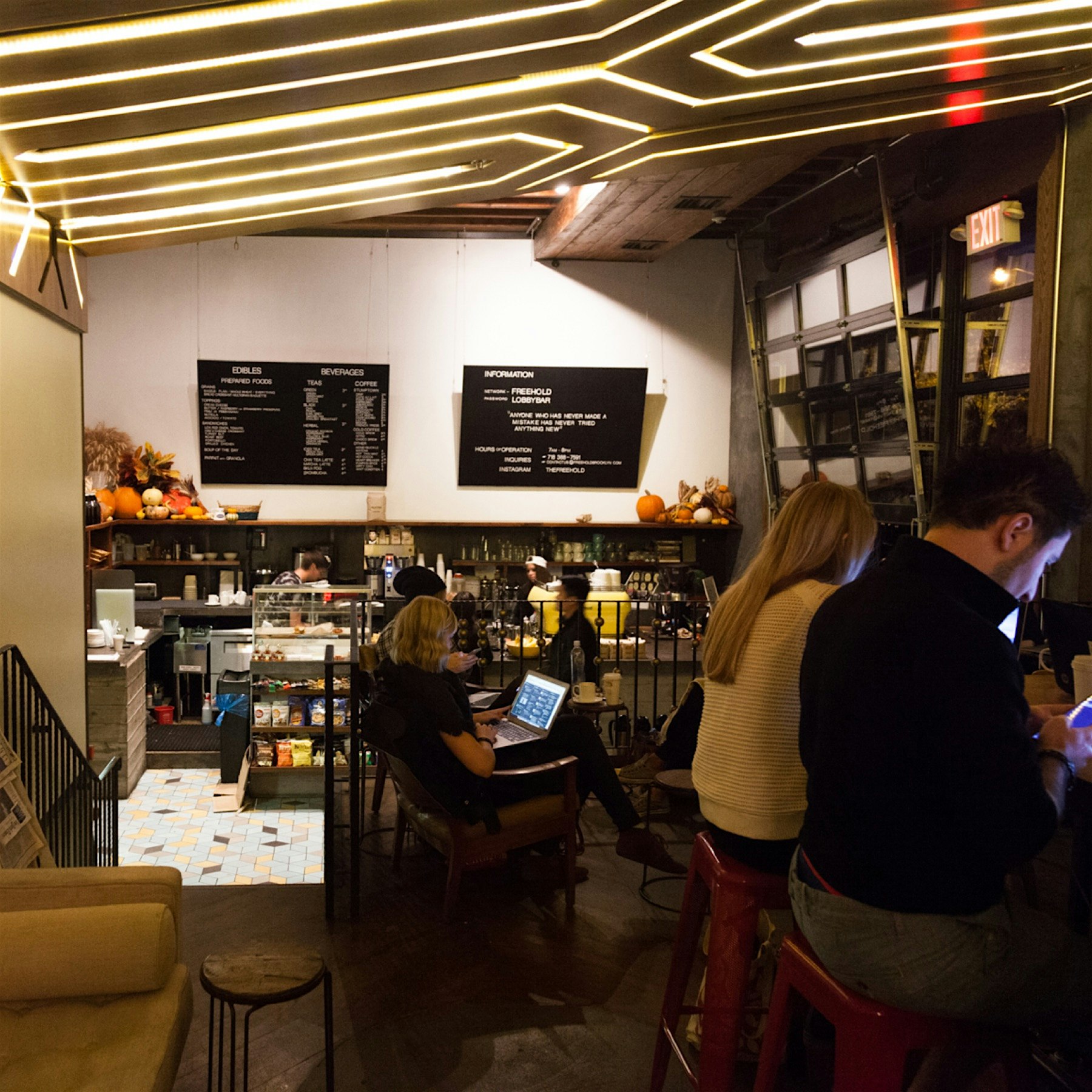 Cafe life at Freehold.