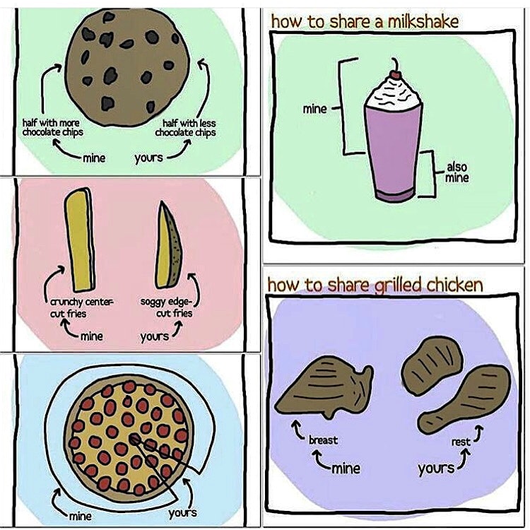 Sharing food😁 Happy Monday!