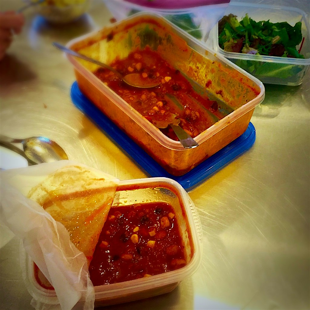 Sharing is caring! Brought some vegetarian chili and turkey chili in to the office and watched it...