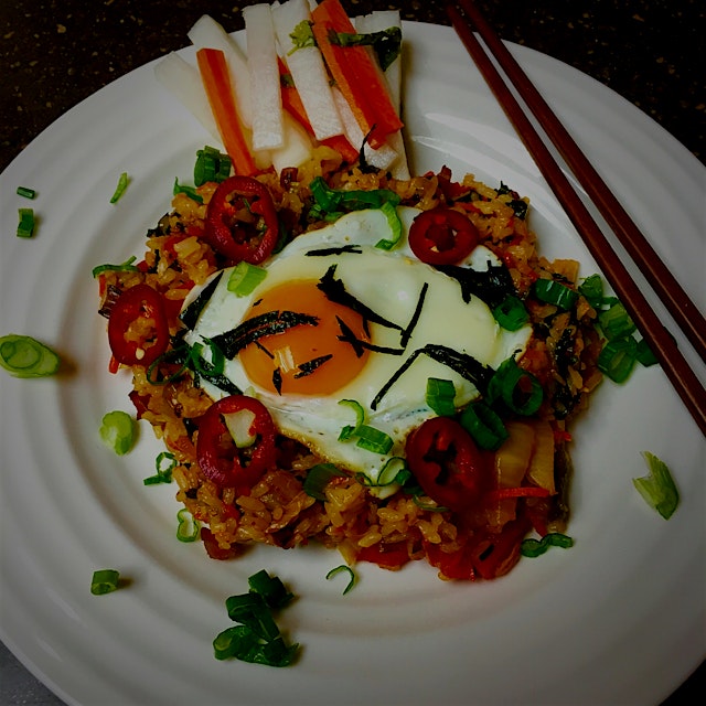 #NoFoodWaste Korean Kimchi Fried Rice. We love this easy, yummy, and no waste meal as you can add...