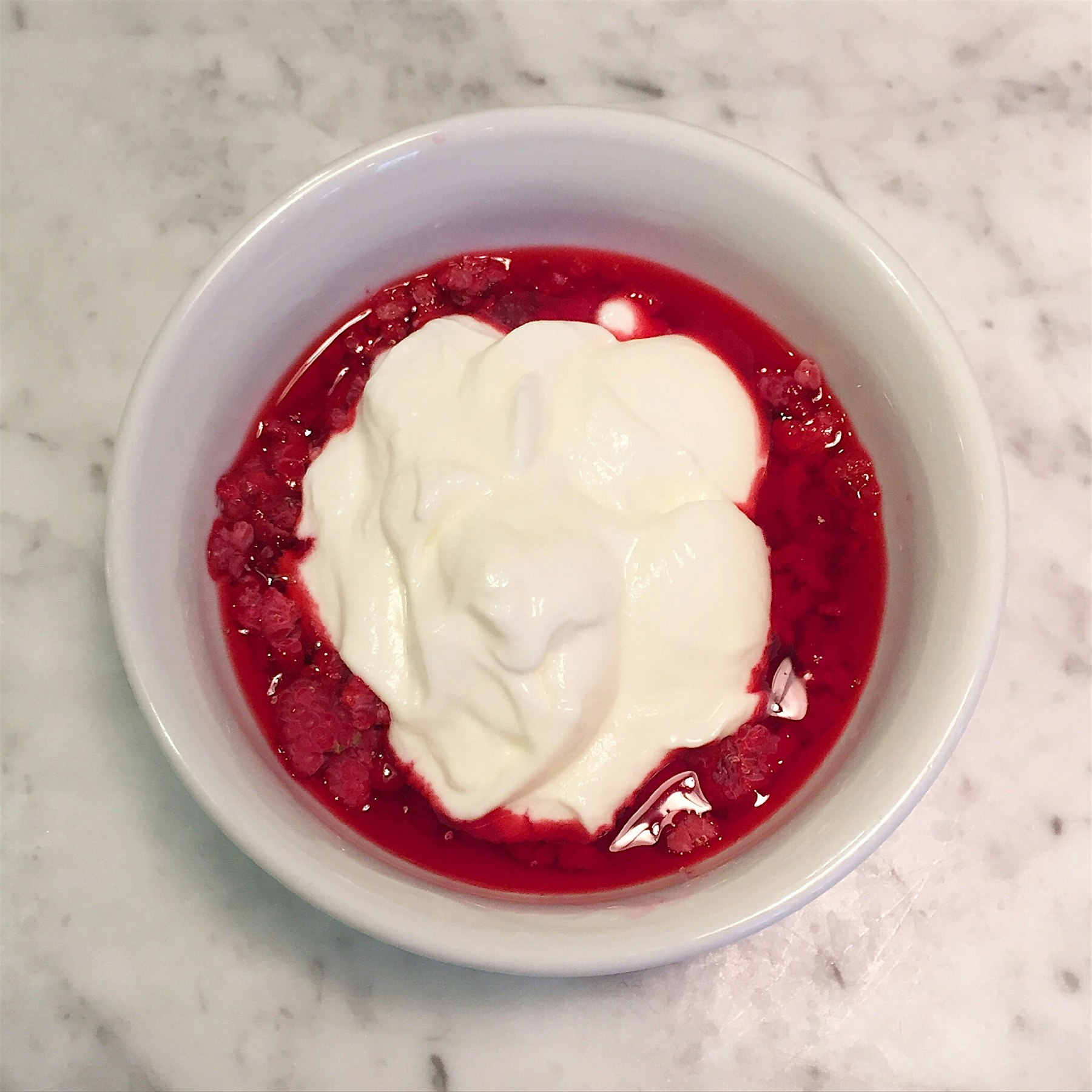 Homegrown raspberries frozen at the peak of the season for a delicious and beautiful fall treat! ...