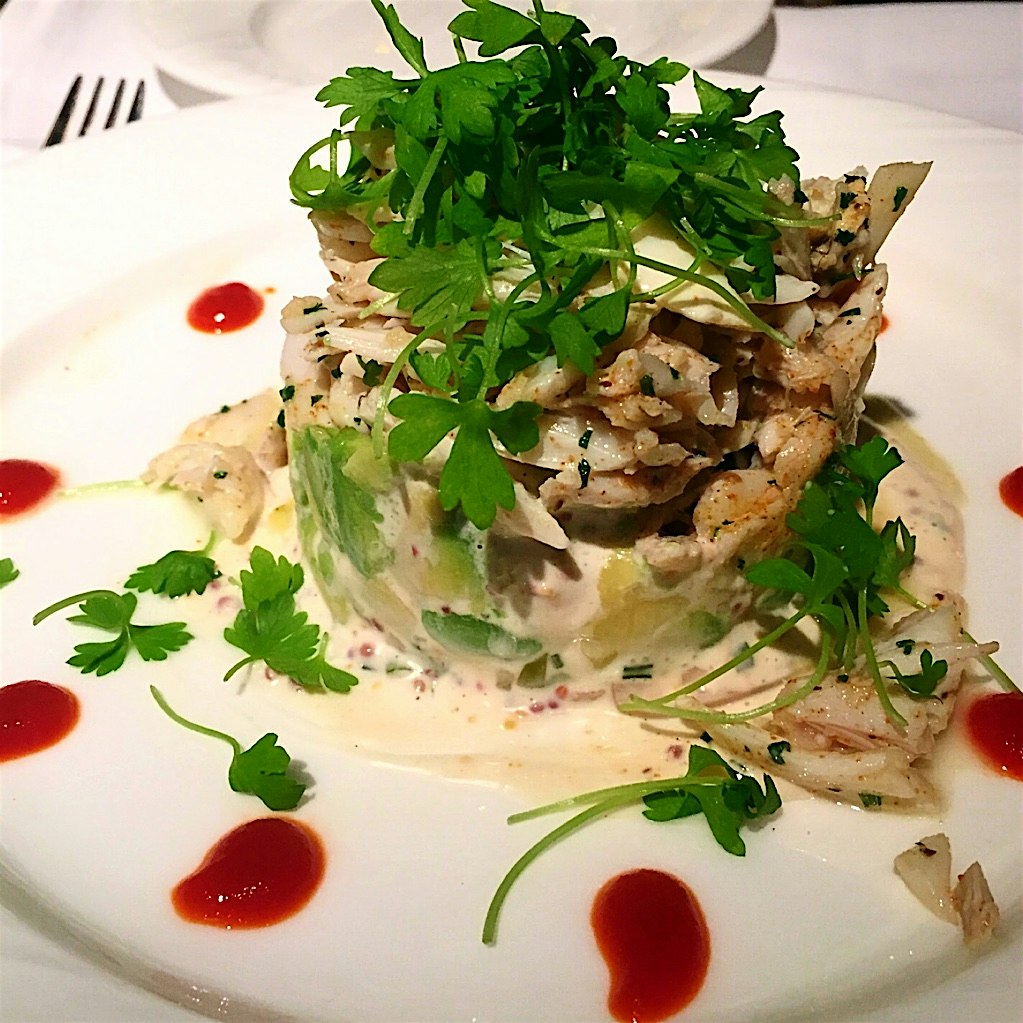 Crab and avocado with a remoulade to die for.