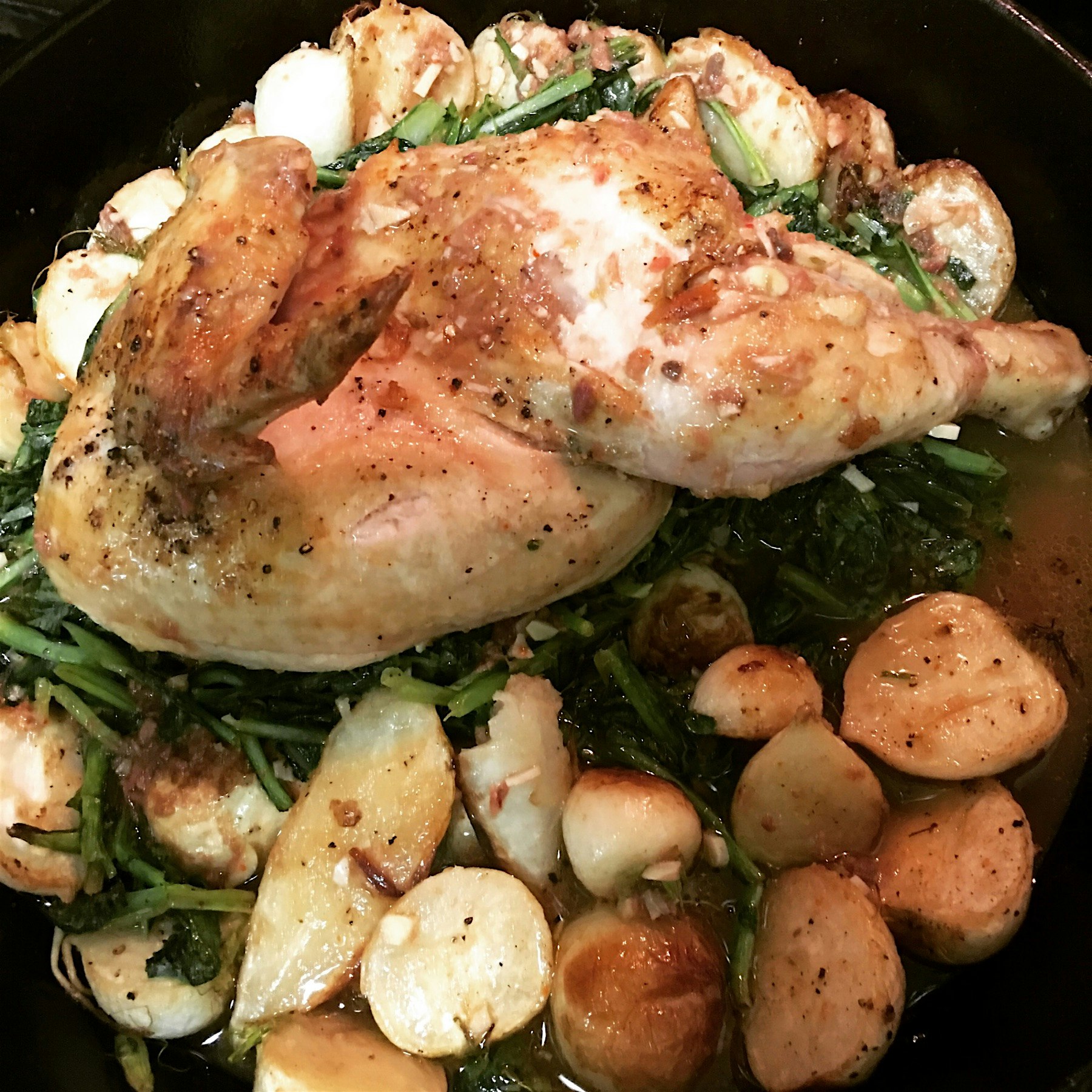 Roast chicken with kabu #NoFoodWaste