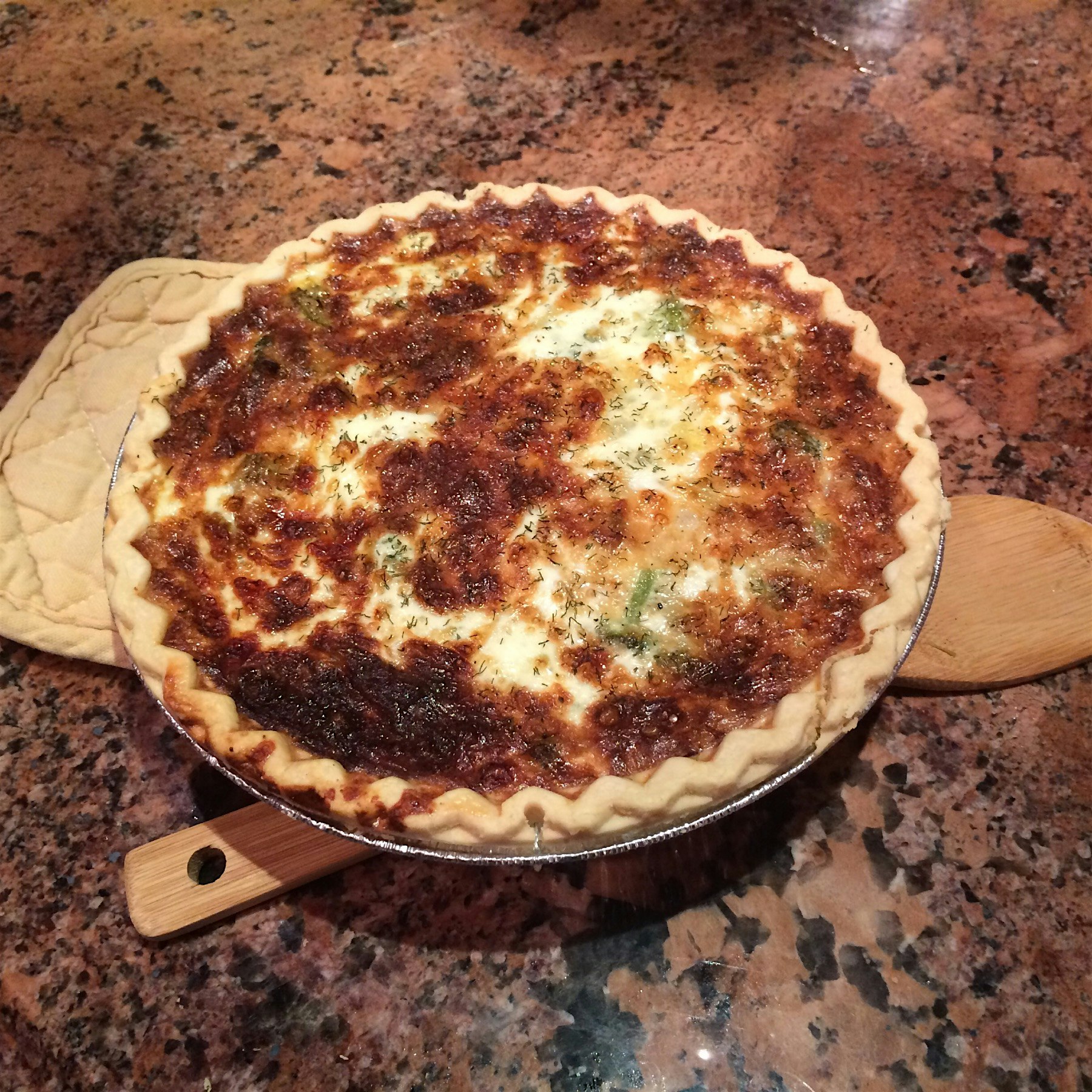 My daughter's homemade Broccoli Gruyere Quiche