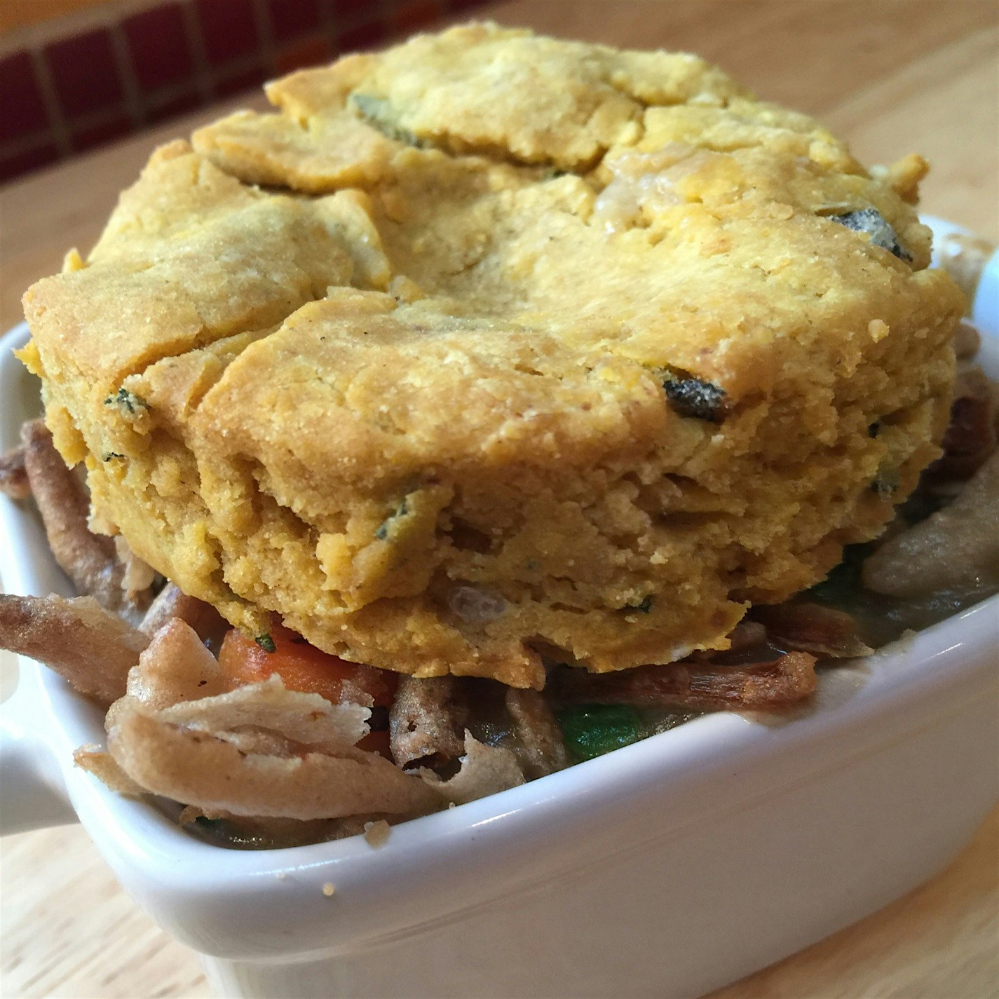 Veggie Pot Pie with Pumpkin, Sage & Thyme Biscuit