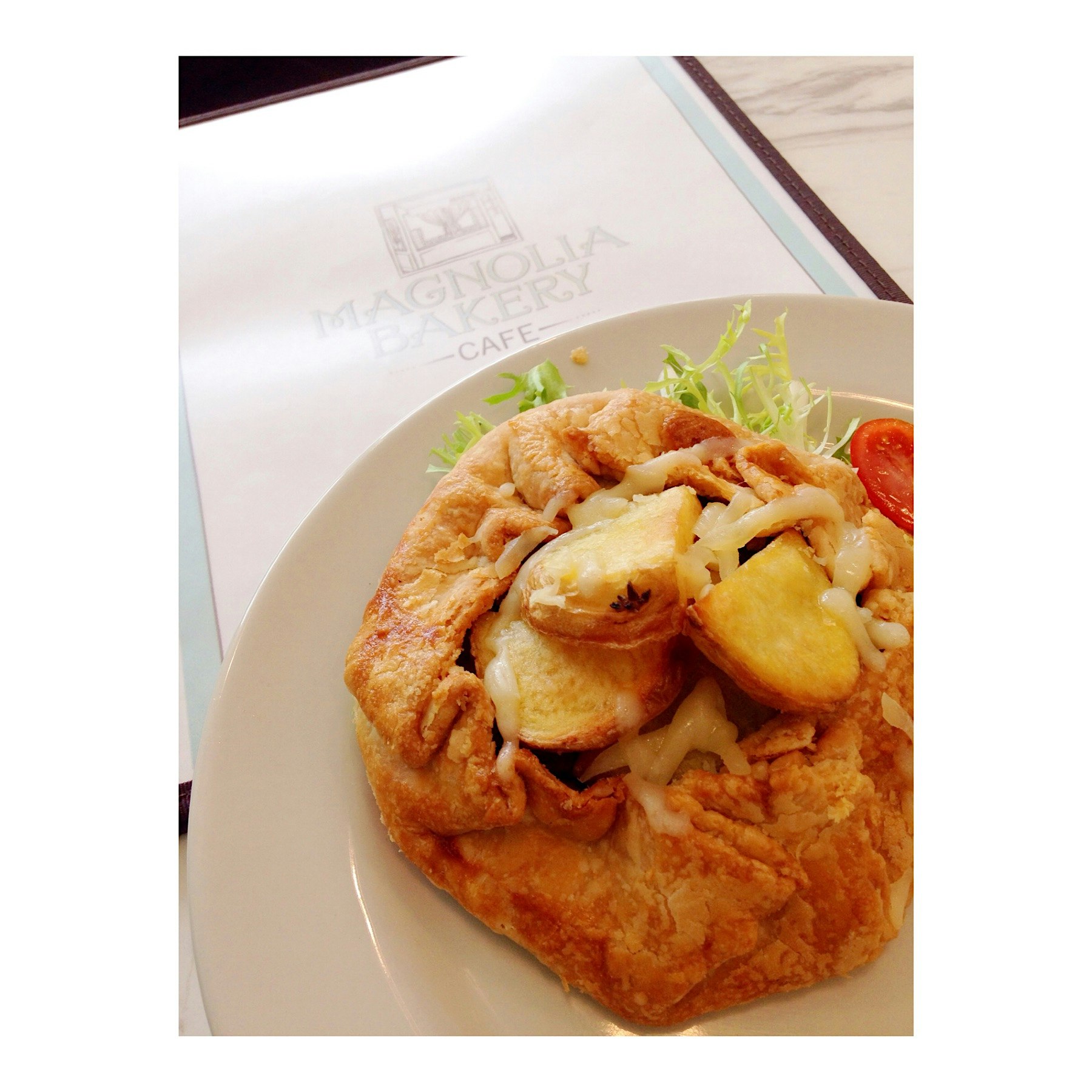 Finally open in HAWAII!!! This savory pie was bomb!! Bacon, pears, caramelized onions, cheese. So...