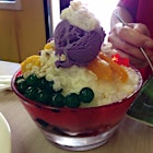 Second encounter with Halo Halo... It's not as sweet as expected. Frozen water, beans, that purple ice cream that I can never remember what's in it...