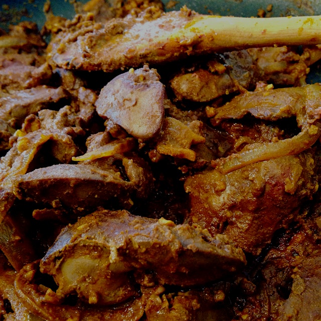 Curried chicken livers. Because someone in our household LOVES them! #chickenliver #curry #spicy ...