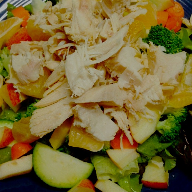 Leftover Thanksgiving turkey breast to top off salads tonight! #NoFoodWaste
