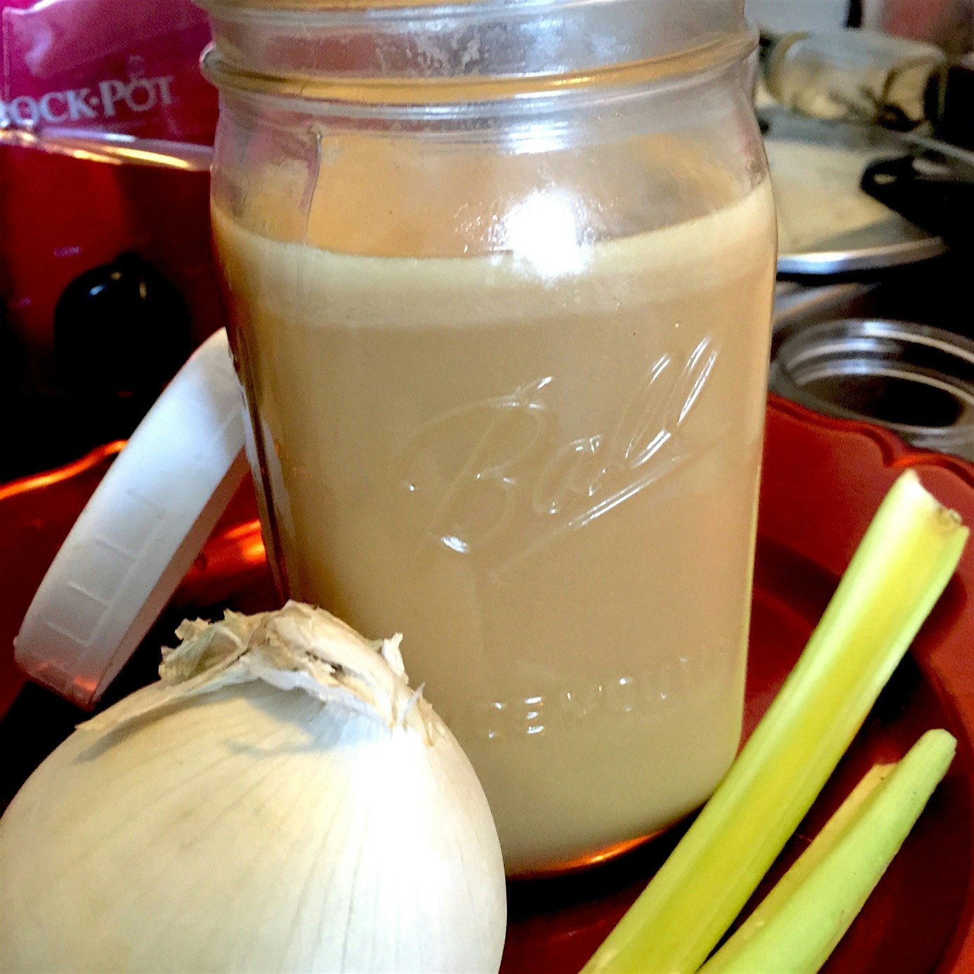 After Thanksgiving dinner. Beautiful nutrient- filled turkey bone broth. #NoFoodWaste 