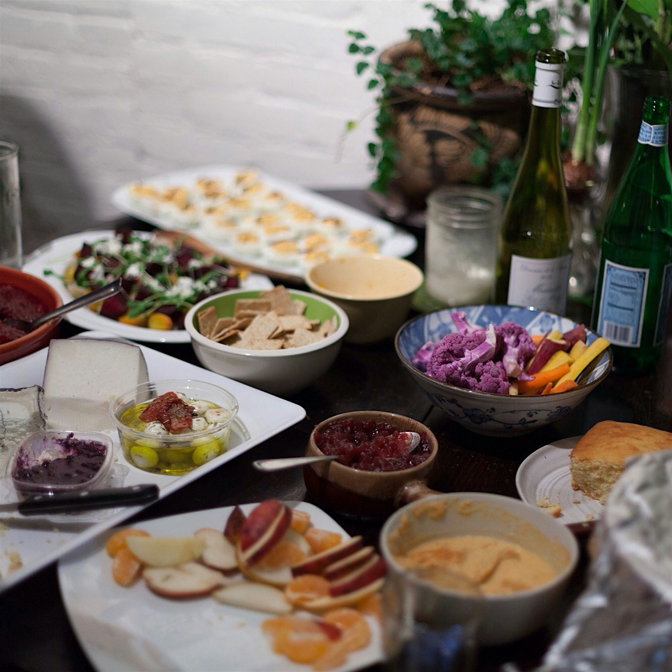 The Thanksgiving spread...well, at least what could fit in the frame. Had a Leftovers Party the f...