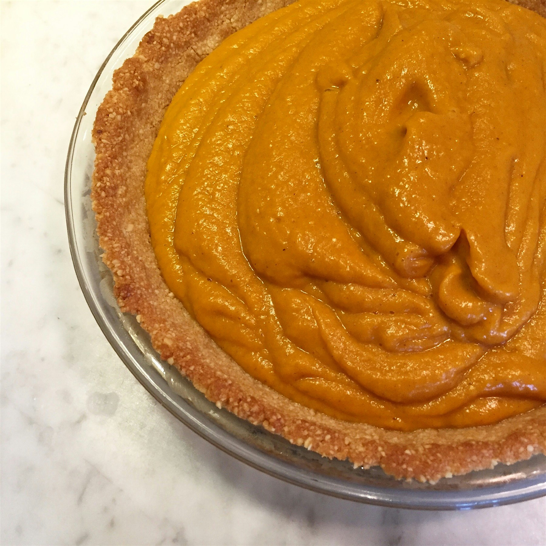 Remember that butternut squash I roasted? This is what happened to it- pie!