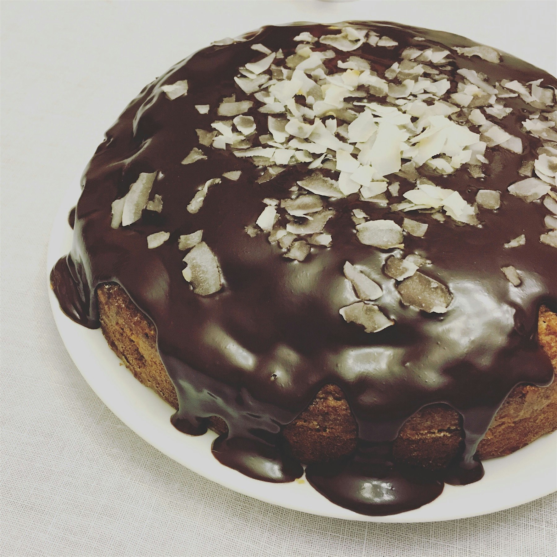 Chocolate ganache pear spice cake fixes everything