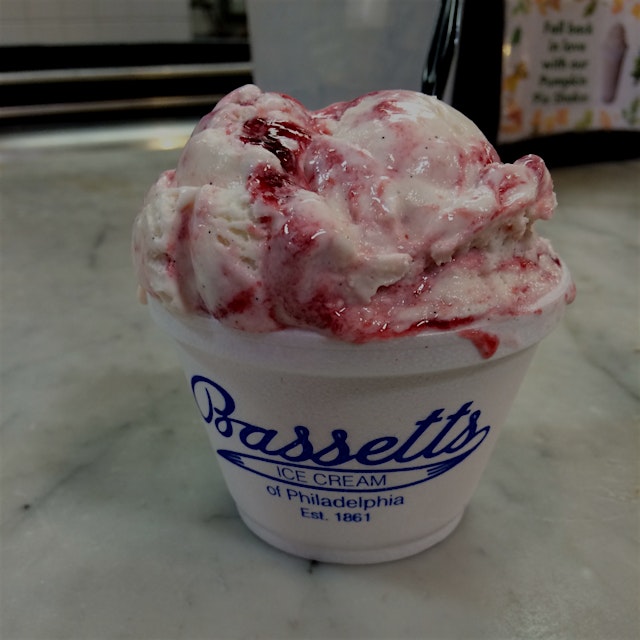 Rainy days can be brightened by a scoop of Raspberry truffle swirl!