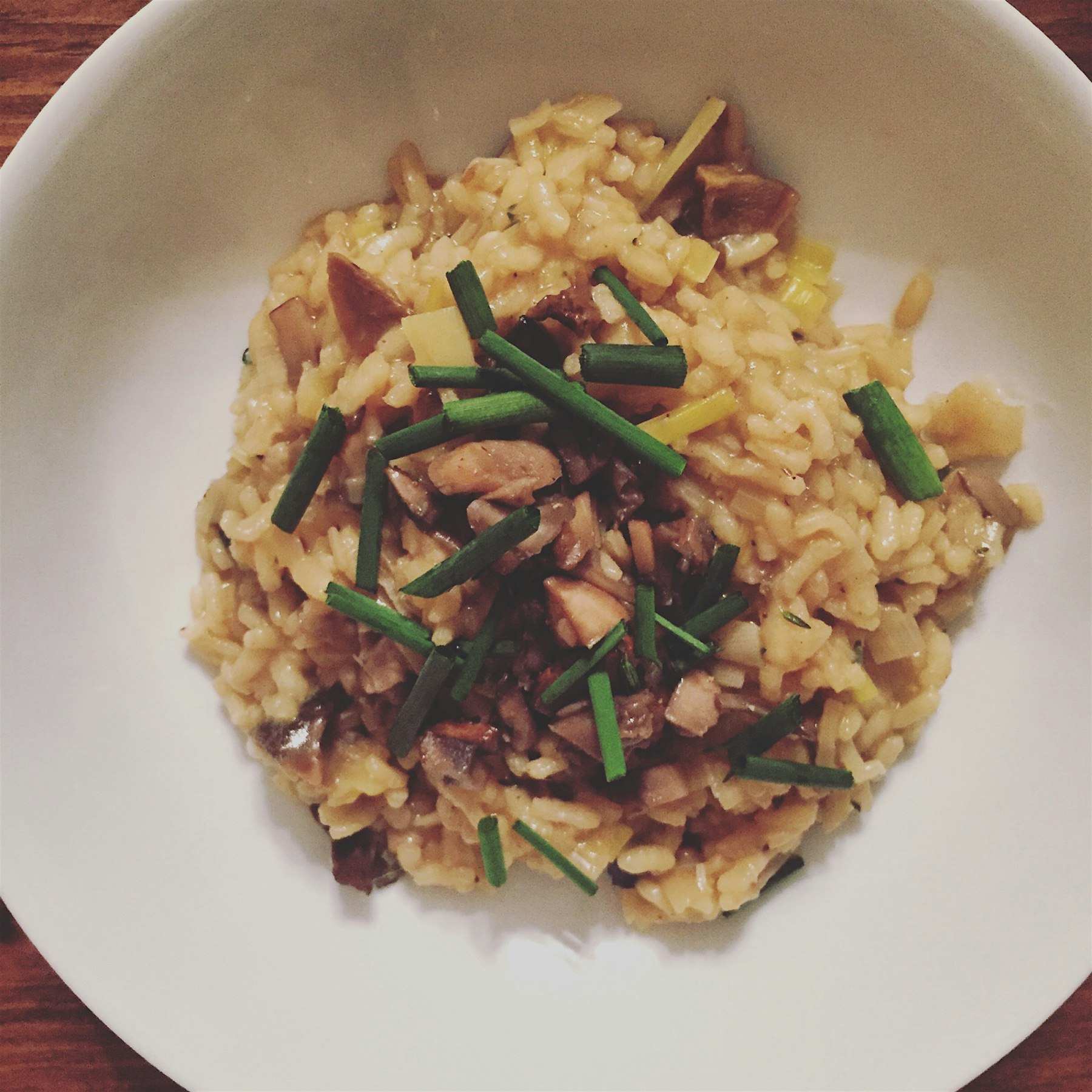 Warming my insides with mushroom risotto 🍄