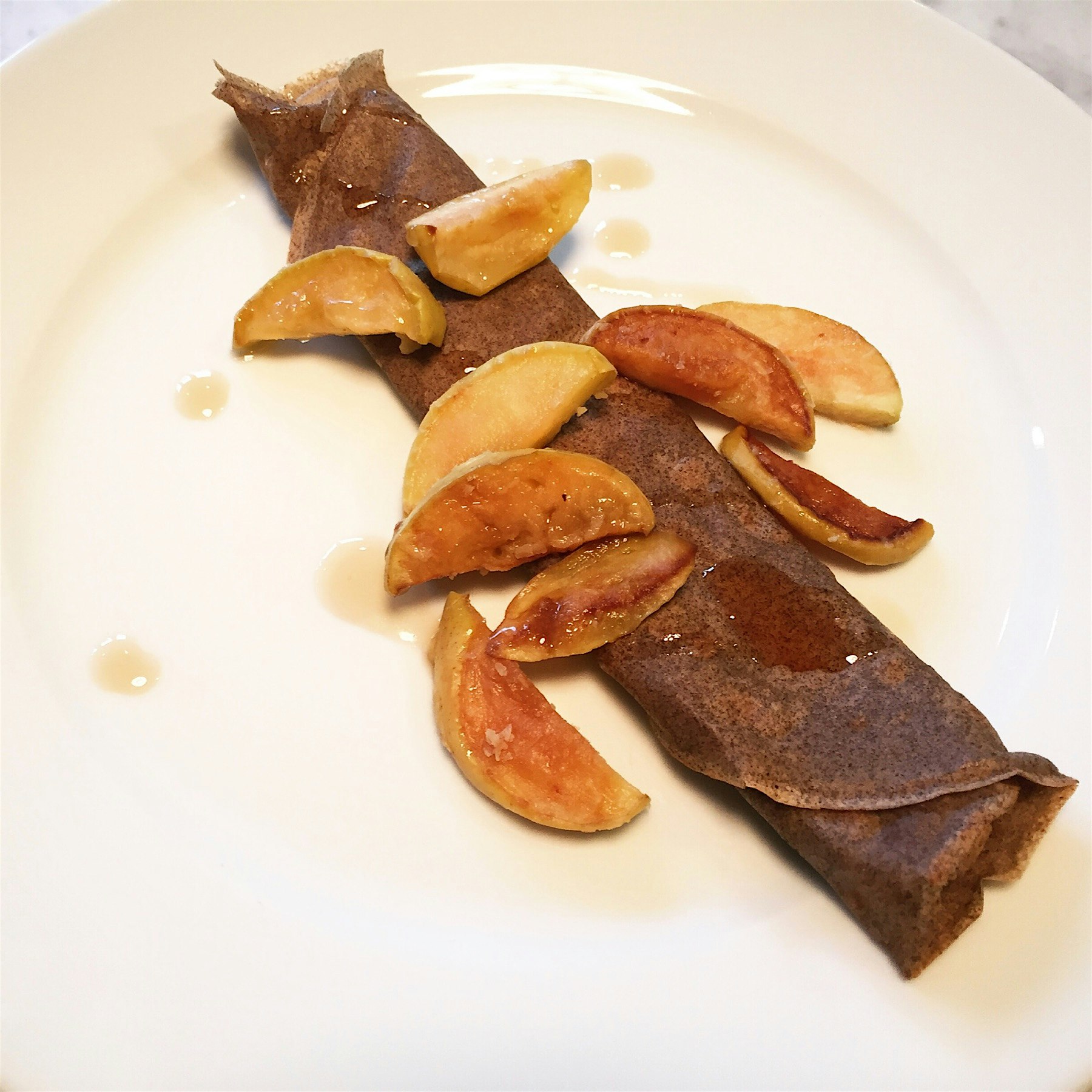 Wednesday is good enough reason to celebrate, right? Buckwheat crêpes with homegrown apples and m...