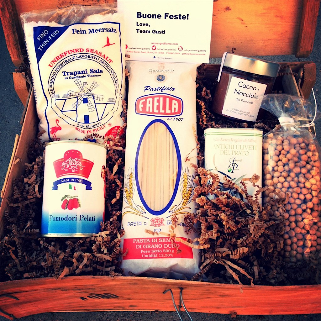 We love all the good food gifts this holiday season! This is one of ours! Repurposed wooden crate...