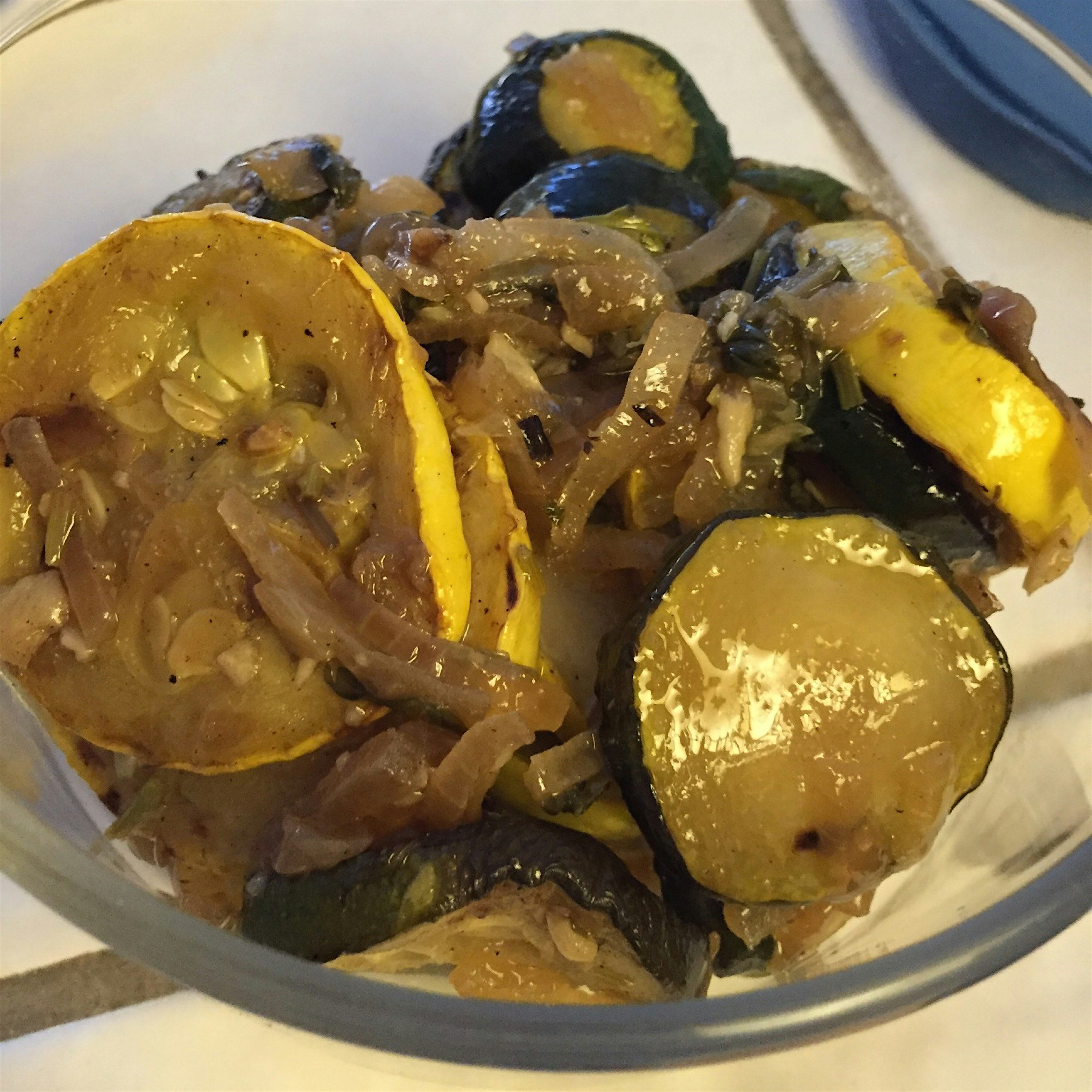 California roasted zucchini-- it's good to be home