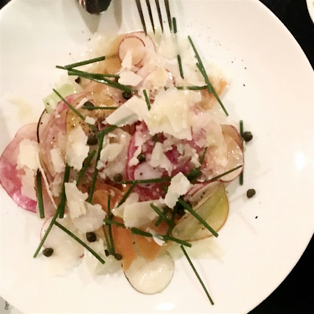 Vegetable carpaccio. Unreal. 