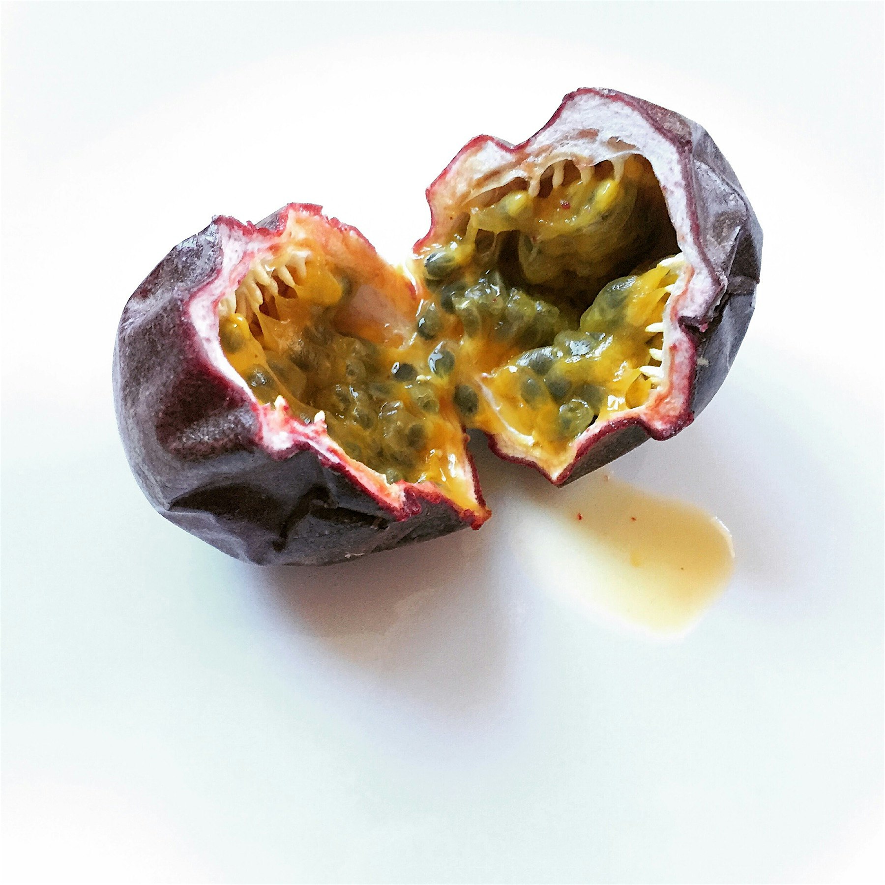 My first time trying passion fruit!