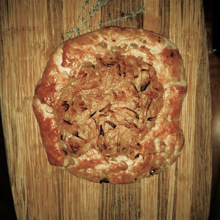 Enjoyed making and eating this free-form onion tart
