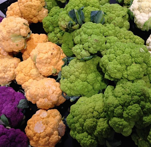 Colorful Cauliflower! Can't wait to make purées to pair with grilled meats & roasted fall squash! 