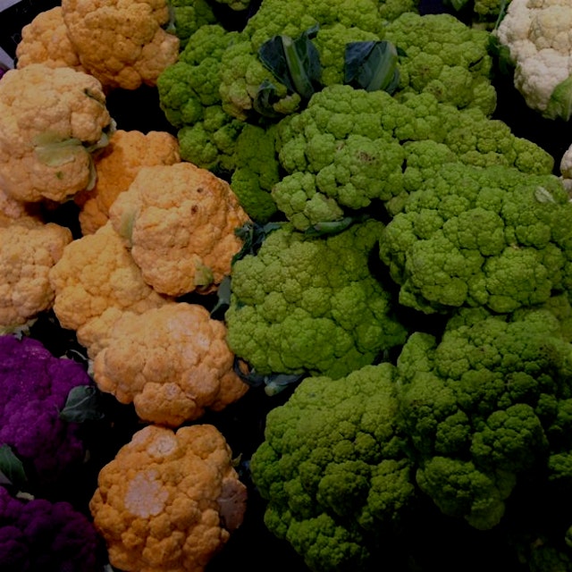 Colorful Cauliflower! Can't wait to make purées to pair with grilled meats & roasted fall squash! 