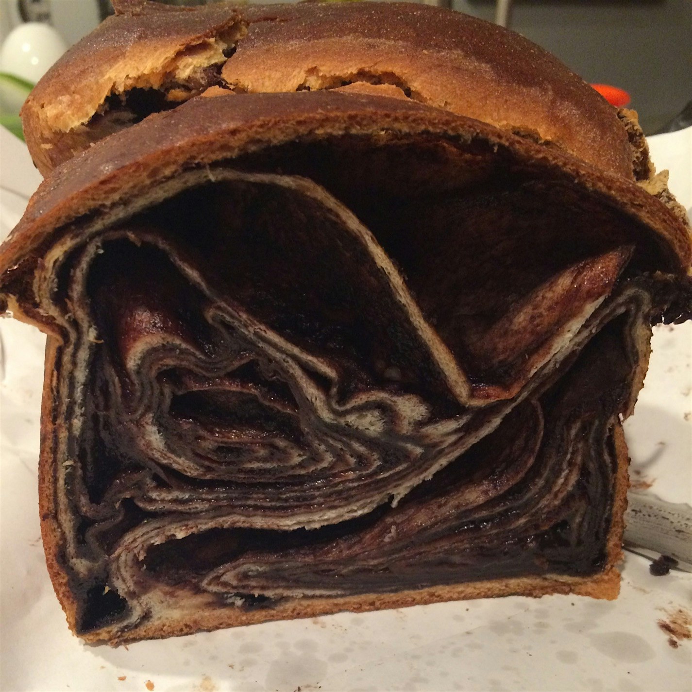 So many pretty layers in this Chocolate Babhka. #GiftGoodEats