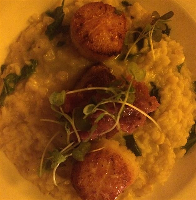 Gold rice, scallops, pork belly. @Beucherts #DC