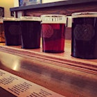 Beer tasting in Inglewood, Ca. Loving the Blood Junkie collab with Prosthetic Records (imperial red ale, 2nd from right)
