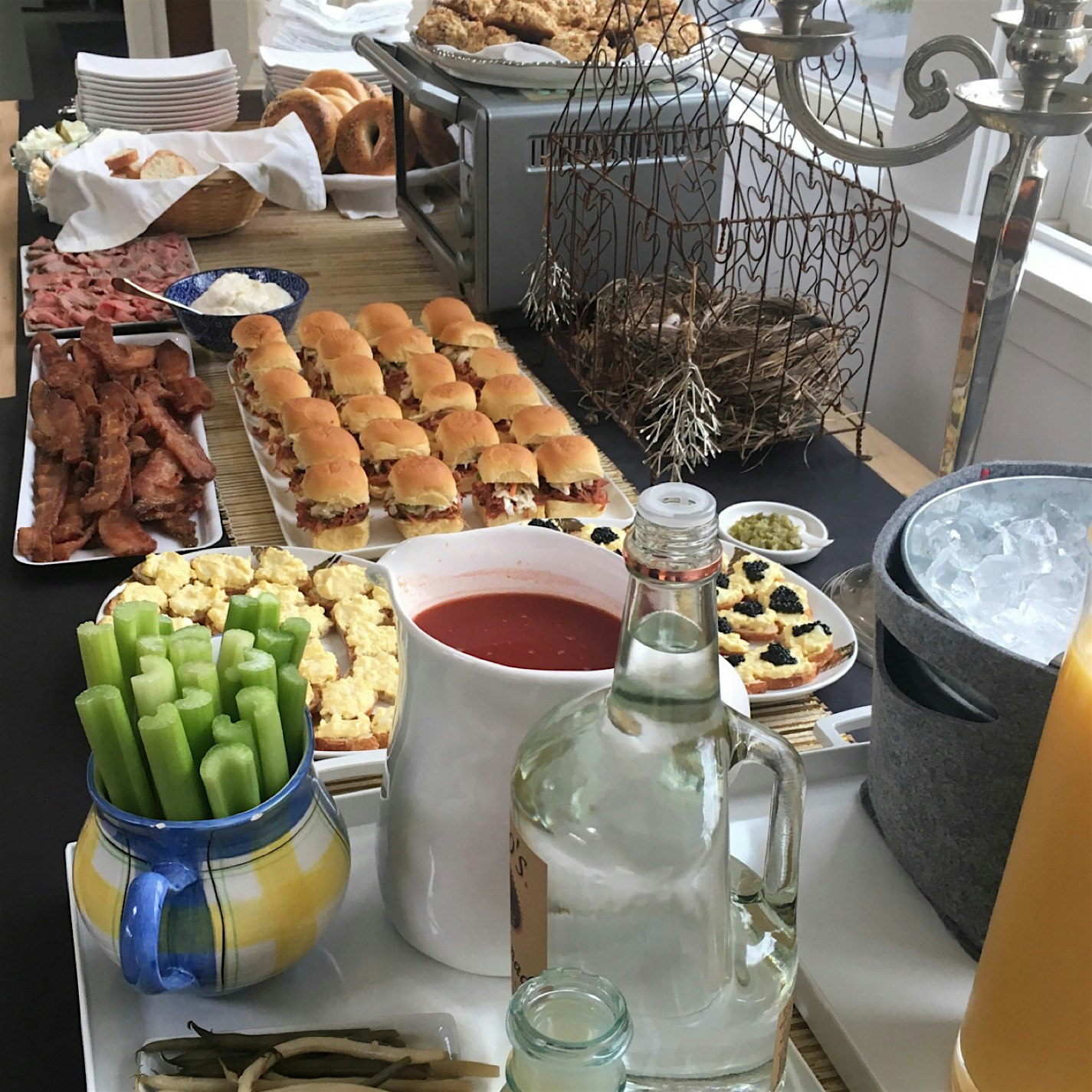 New Years Day spread, the East Hampton way.  