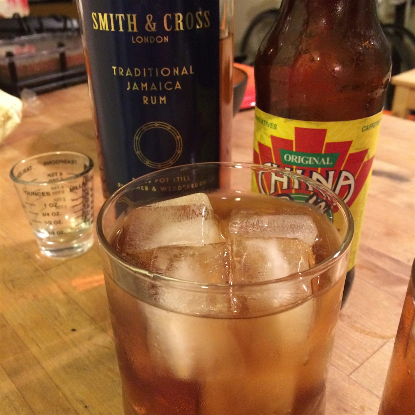 Taking rum X coke to the next level. Smith & Cross is Jamaican rum at hearty 57% abv, as required...