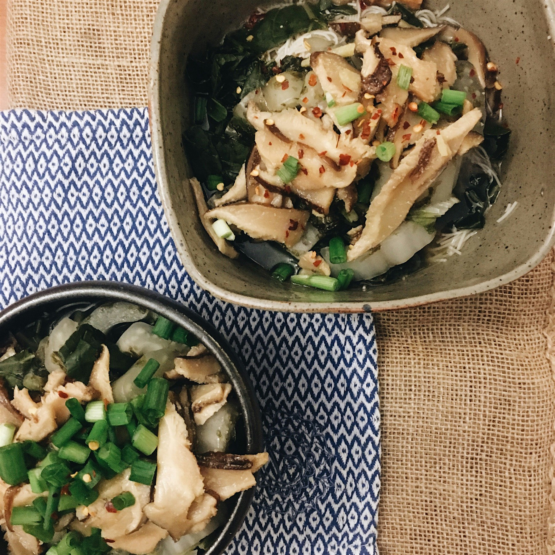 Attempted @thecrunchyradish's mushroom miso soup but made a few changes which brought it a little...