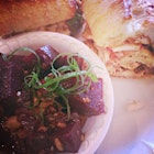 Roasted Beets and 5 Spice Chicken Sandwich #roadtrip