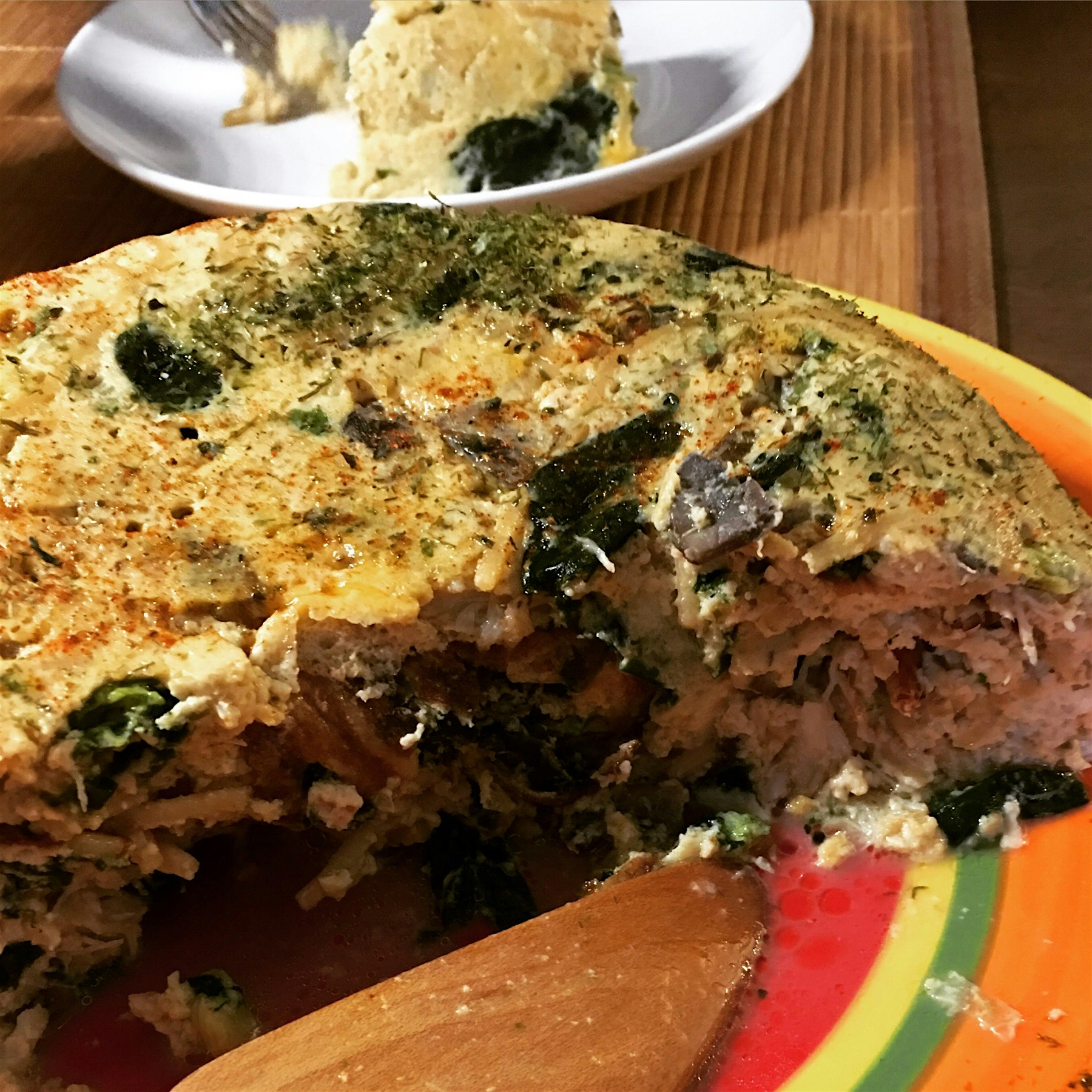 Snow day crab and cheese frittata