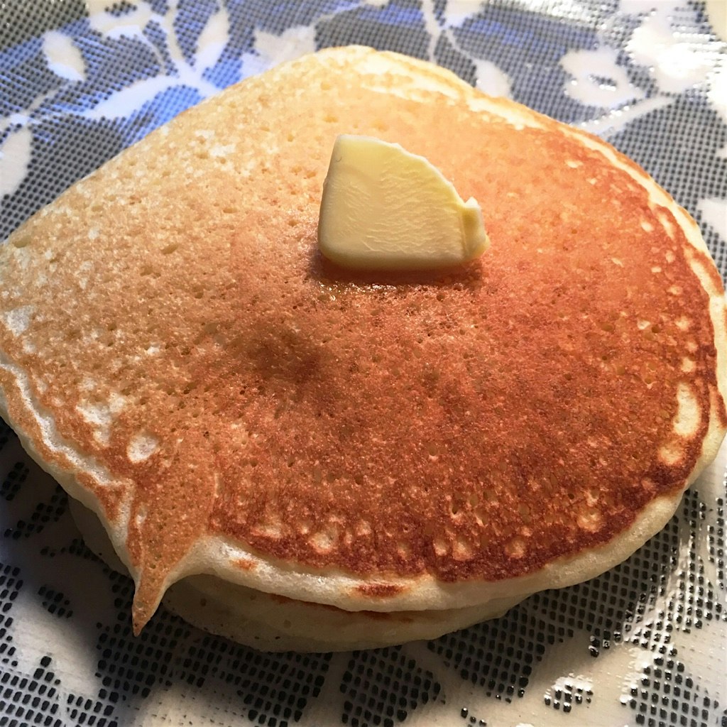 Fluffy snowy morning pancakes