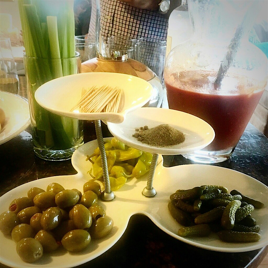 Bloody Mary bar in full effect 