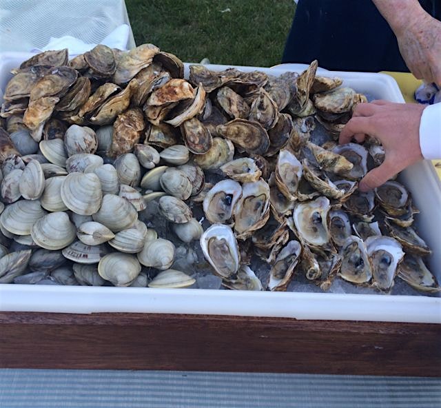 Going for it at our kind of bar. #rawbar #newport