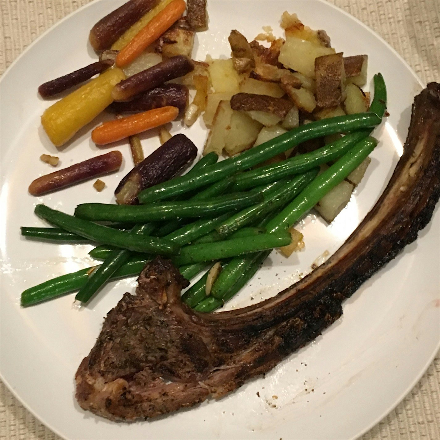 Nothing like the real deal. Local lamb cut and butchered down the street. Course the carrots and ...