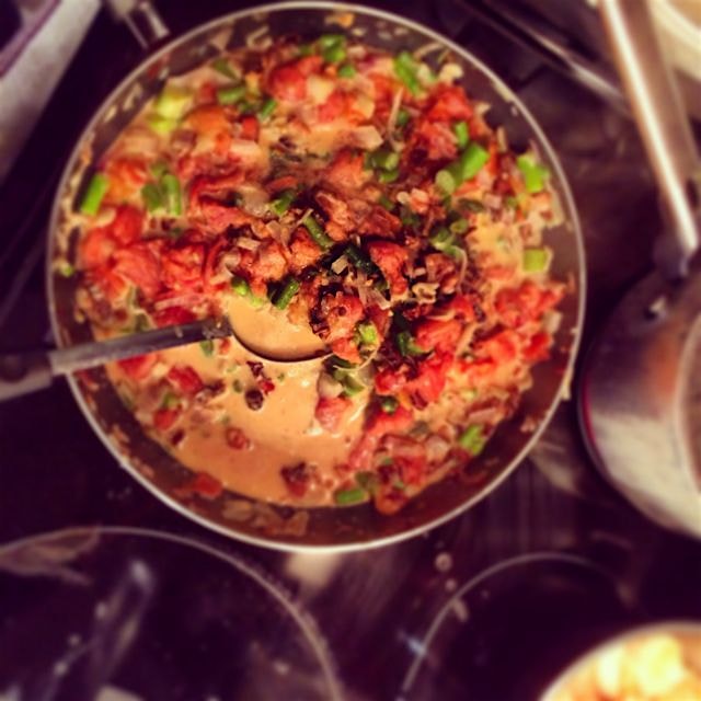 Easy homemade delish dish by the better half looked way fancier than most dinners I make. #luckyd...