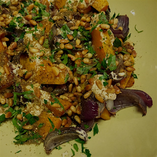 One of mine is definitely Yotam Ottolenghi's Jerusalem. This roasted butternut squash and red oni...