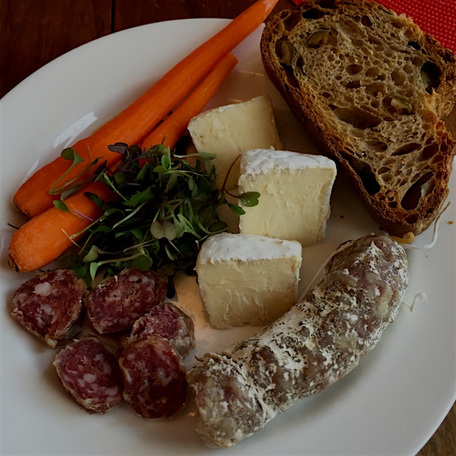 Saucisson d'Arles pork sausage from Jacüterie (Jackiscooking LLC, Ancramdale NY) and Nimbus, a ne...