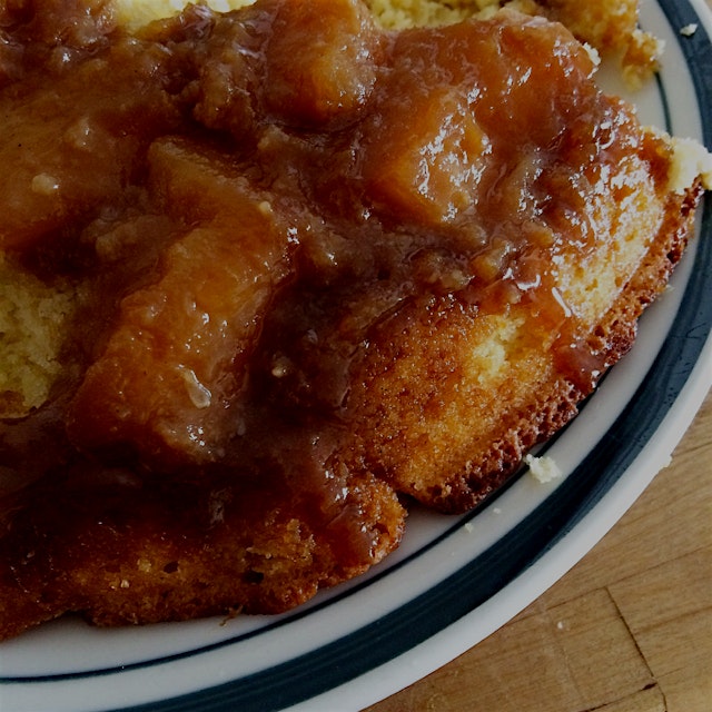 Made Sunday dinner - capped it off with a skillet pineapple upside down cake. Along with a teaspo...