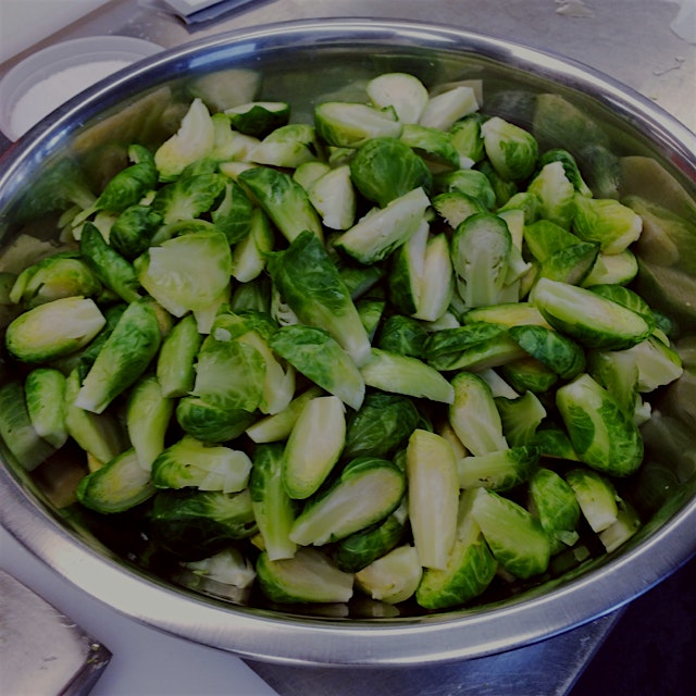 After four hours of prep for a catering project, I would like to not see brussels sprouts until n...