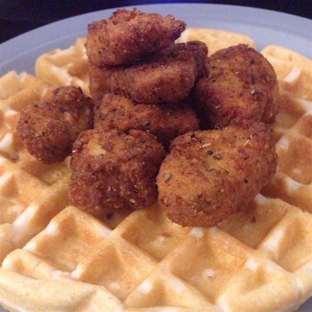 Channeling my inner southern girl with homemade fried chicken and waffles