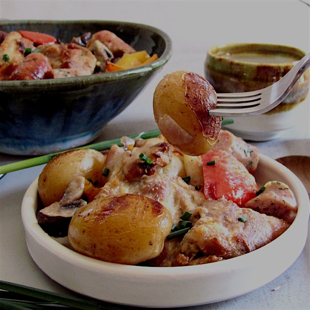 Make a complete chicken dinner in one pan; totally unfussy and completely delicious!