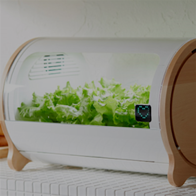 "'Foop' is a high-tech home gardening pod that lets you grow vegetables indoors, and control its ...